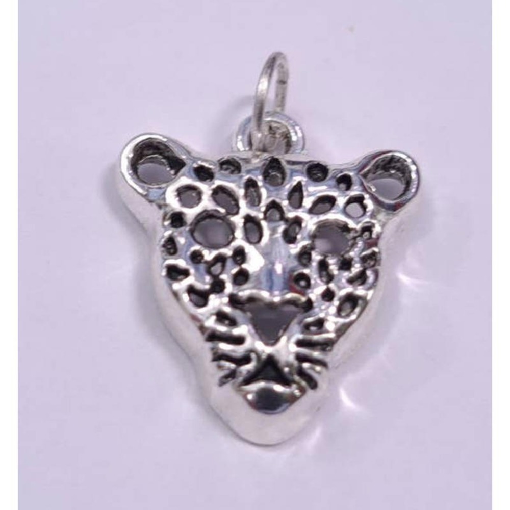 Leopard Cheetah Jaquar Big Kitty Cat Feline Lover Pendant Charm Silver Tone New